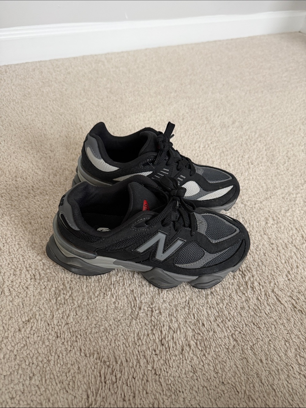 New Balance Men's Black and Gray Trail-Inspired Sneakers